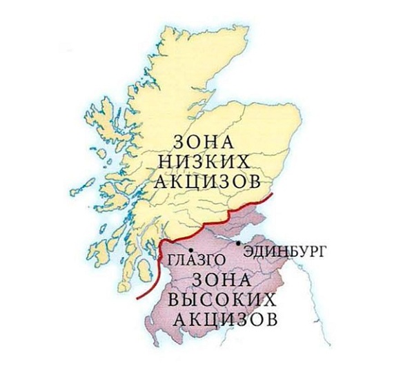Карта акцизов Шотландии