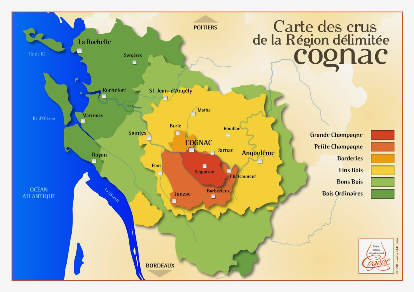 Субрегионы округа Шаранта