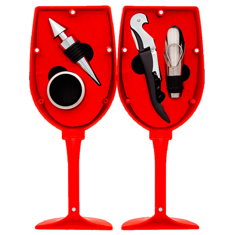 Набор Аксессуаров Для Вина в Форме Винного Бокала