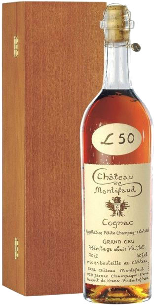 Коньяк Chateau de Montifaud "Heritage Louis Vallet" 50 лет, Fine Petite Champagne AOC в деревянной упаковке 0.7 л