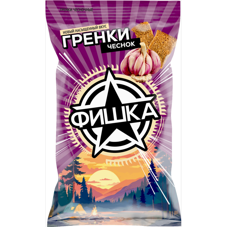 Гренки Фишка Чесночные