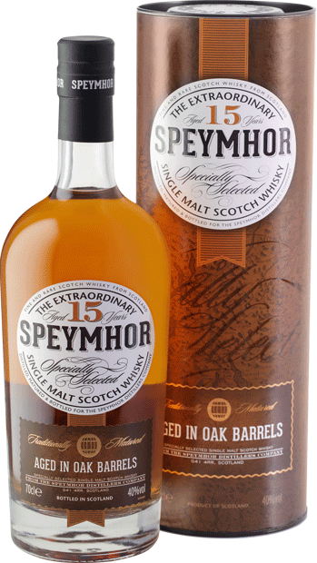 Виски Speymhor, 15 летней выдержки, в тубе 0.7 л