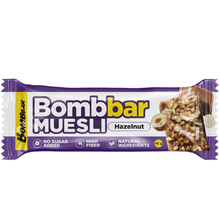 Батончик мультизлаковый BOMBBAR фундук 45 г