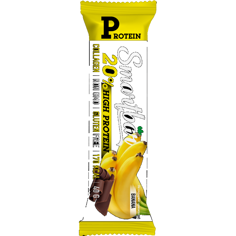 Протеиновый батончик SmartBar Protein банан в темной глазури