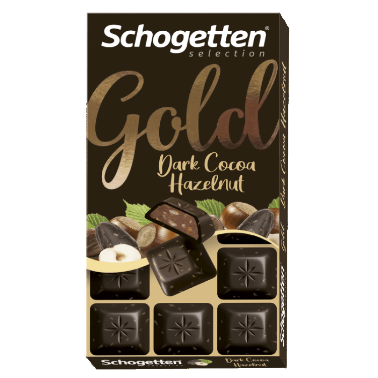Schogetten Gold Dark Chocolate with Hazelnuts