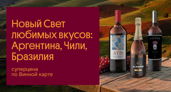 Новый Свет любимых вкусов: Аргентина, Чили, Бразилия