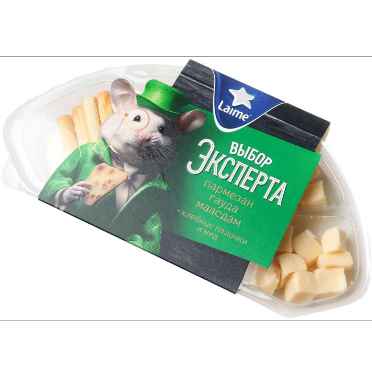 Тарелка Ассорти Выбор эксперта №1 ТЗ LAIME Пармезан/Гауда/Маасдам/Мед