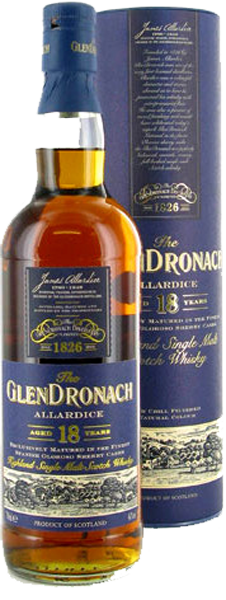 Виски Glendronach Allardice 18 years old, in tube 0.7 л
