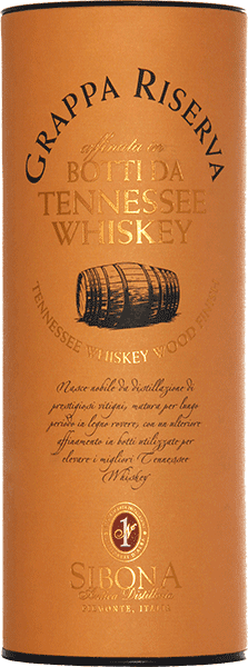Граппа Grappa Riserva Tennessee Whiskey Wood Finish, в металлической тубе 0.5 л