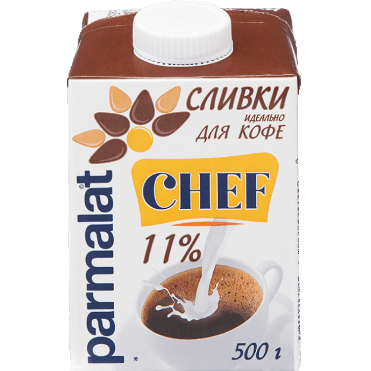 Сливки Parmalat Chef для кофе 11% сливки для кофе parmalat 11% 500 г