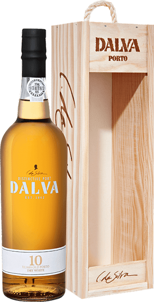 Портвейн Dalva Dry White Porto 10 Years Old, в подарочной упаковке 0.75 л