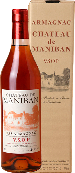 Арманьяк Bas Armagnac. Chateau de Maniban VSOP, в подарочной упаковке 0.7 л