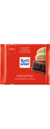 Шоколад Ritter Sport тёмный с марципаном