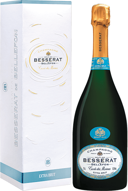 Шампанское Besserat de Bellefon, Cuvee des Moines Extra Brut,в подарочной упаковке 0.75 л