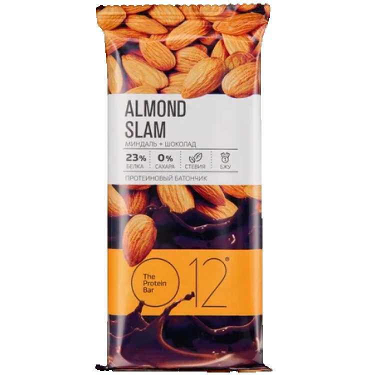 Вафельный Батончик О12 С Белковой Начинкой/какао/миндалем В Молочной Глазури 50гр