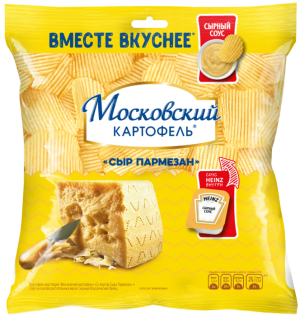 Изображение товара Картофель Московский со вкусом сыра пармезан + соус Heinz сырный