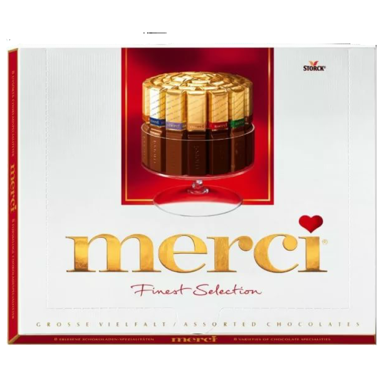 набор конфет шоколадных merci марципан 112 г Набор шоколадных конфет Merci 400гр
