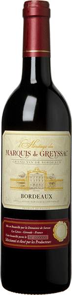 Вино Marquis de Greyssac Bordeaux красное сухое 0.75 л