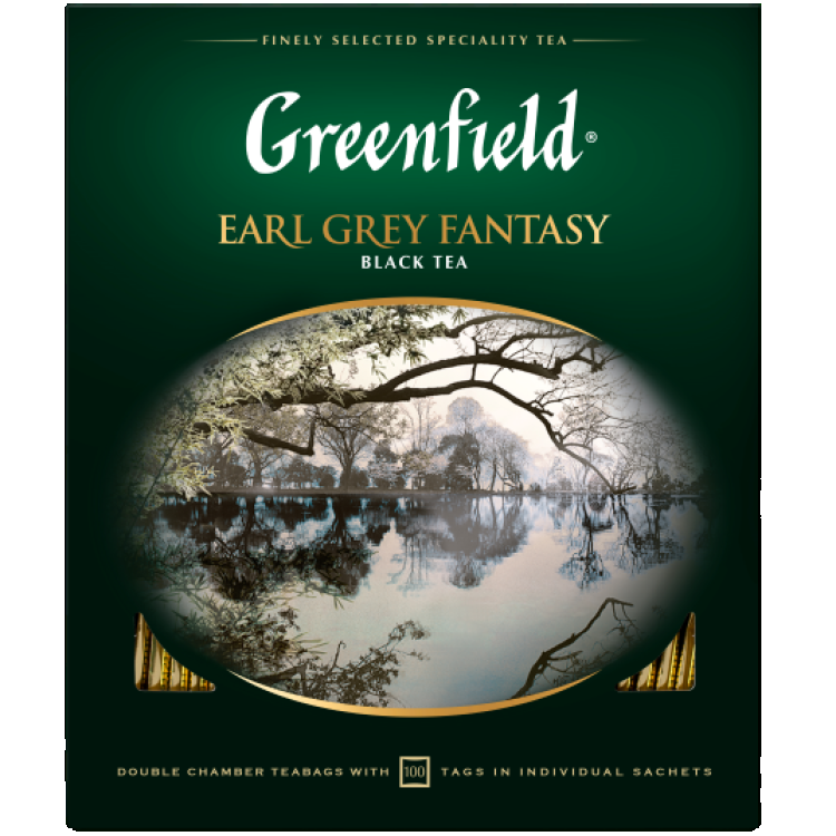Чай черный Greenfield Earl Grey Fantasy 100 пакетиков