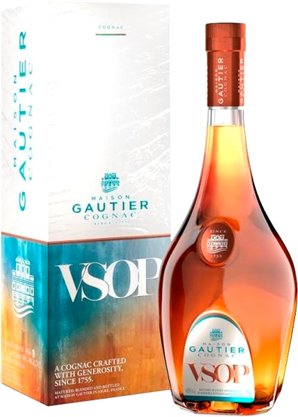 Коньяк Gautier VSOP, в подарочной упаковке 0.7 л