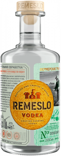 Изображение товара Водка Remeslo Crafted Farmers 0.5 л - мягкий вкус с натуральными ингредиентами