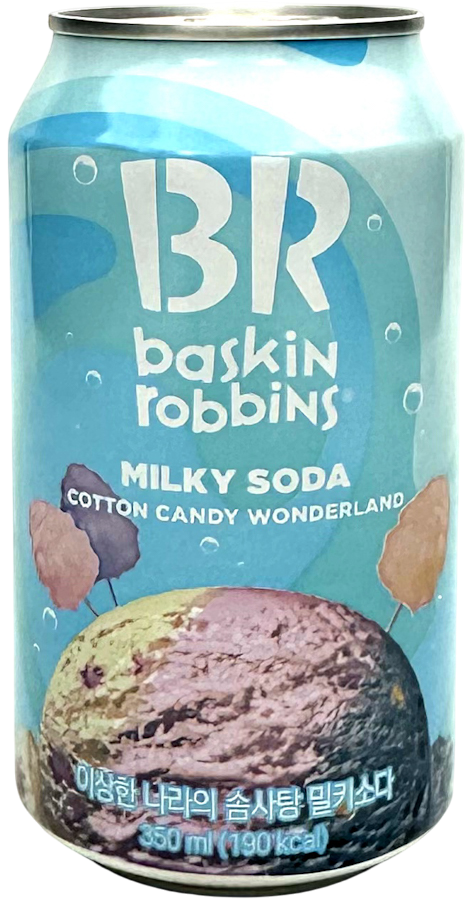 Изображение товара Газированная вода Baskin Robbins Milky Soda Cotton Candy Wonderland