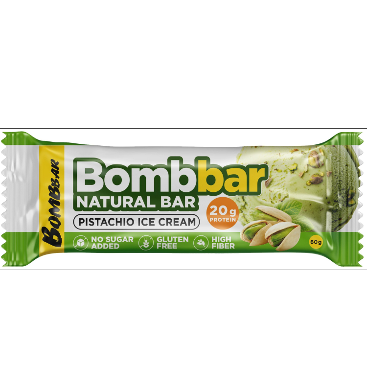 Батончик BOMBBAR со вкусом Фисташковый пломбир 60 г