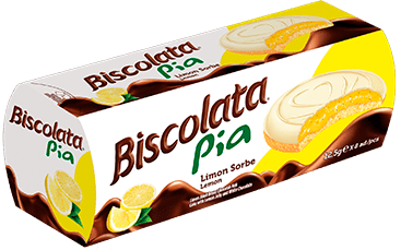 Печенье Biscolata Pia c лимонной начинкой и белым шоколадом
