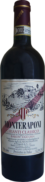 Вино Monteraponi Chianti Classico Baron' Ugo Red Dry 0.75 л