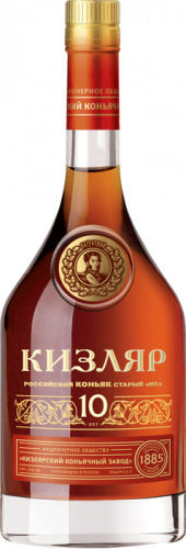 Изображение товара Коньяк Кизляр 10 летней выдержки, Россия, 0.5 л, крепость 43%