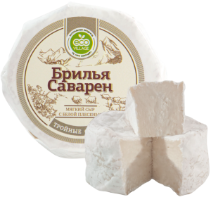 Изображение товара Сыр Брилья Саварен мягкий сыр с белой плесенью