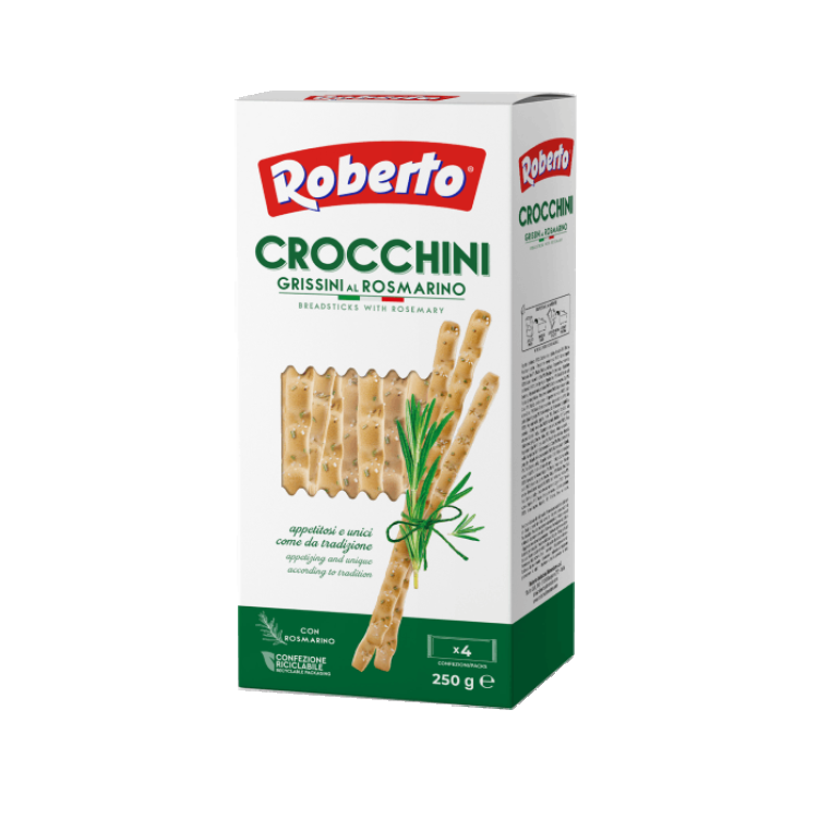 Палочки хлебные Roberto Grissini Crocchini с розмарином 250гр хлебные палочки roberto grissini crocchini с розмарином 250 г