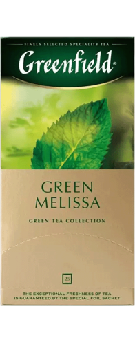 Изображение товара Greenfield Green Melissa чай из зеленого чая с мятой и мелиссой премиум 50 г