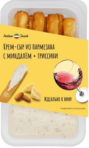 Изображение товара Крем-сыр Italian Snack пармезан миндаль