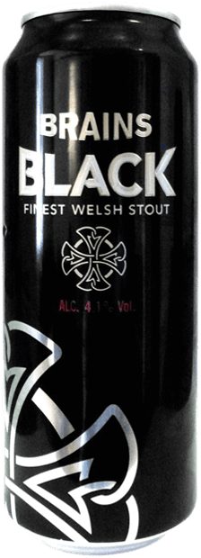 Тёмное пиво Brains black beer (with nitrogen capsule) 0.44 л