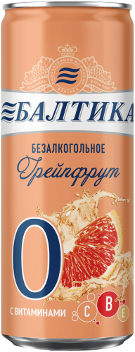 Изображение товара Безалкогольное пиво Балтика №0 Грейпфрут