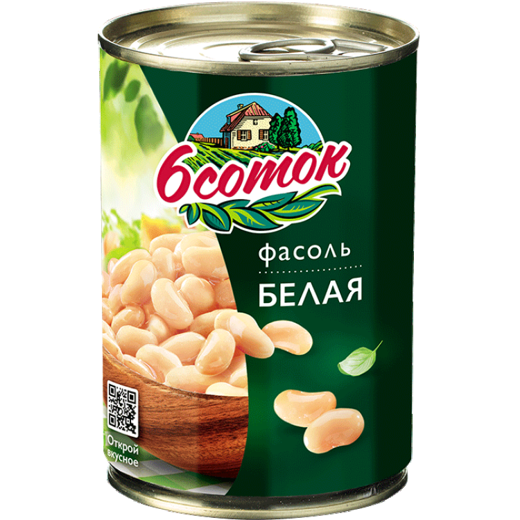 Фасоль белая 6 Соток 400гр