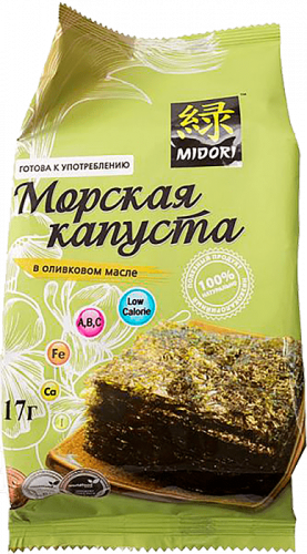 Изображение товара Чипсы Морская капуста Midori в оливковом масле