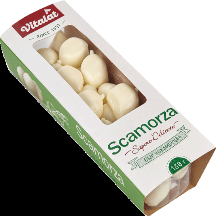 Сыр Scamorza Vitalat сыр полутвёрдый копчёный bonfesto scamorza 45% 235 г