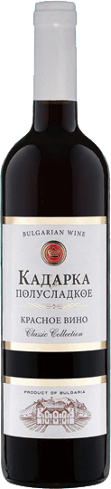 Вино Bulgarian Wine, Кадарка, красное полусладкое 0.75 л