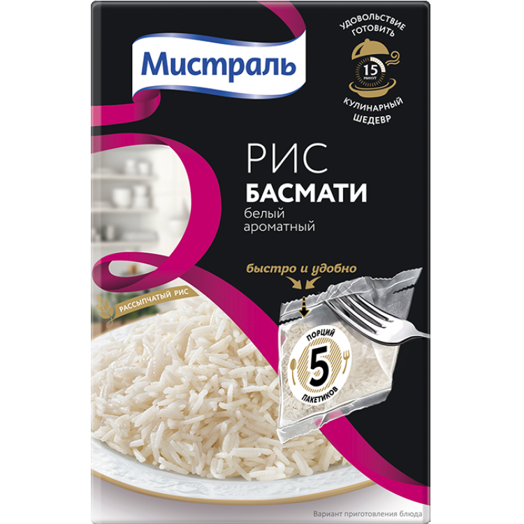Рис Мистраль Басмати 5х80 г