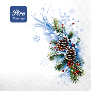 Изображение товара Салфетки Pero Prestige Новогодние 33х33 3сл 20л