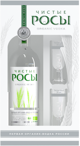 Изображение товара Водка Чистые Росы промонабор + 2 стопки
