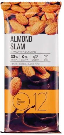 Изображение товара Вафельный Батончик О12 С Белковой Начинкой/какао/миндалем В Молочной Глазури 50гр