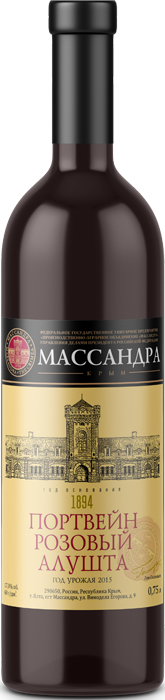 Изображение товара Массандра Портвейн розовый Алушта 0.75 л сладкий фруктовый напиток Изображение товара Массандра Портвейн розовый Алушта 0.75 л сладкий фруктовый напиток