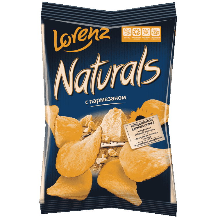 Чипсы картофельные Naturals с пармезаном