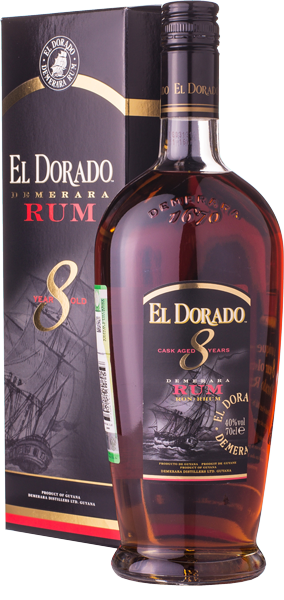Ром El Dorado 8 летней выдержки, в подарочной упаковке 0.7 л