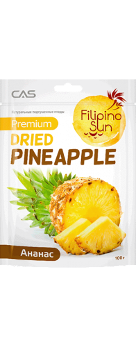 Сухофрукты Натуральные подсушенные плоды Filipino Sun Pineapple