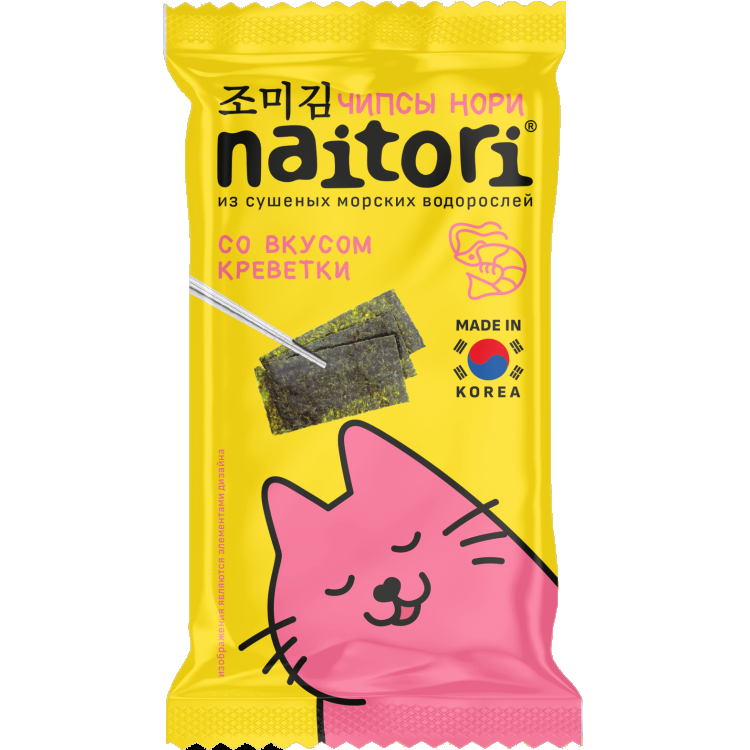 чипсы нори naitori со вкусом краба 3 г Чипсы Naitori Нори со вкусом креветки