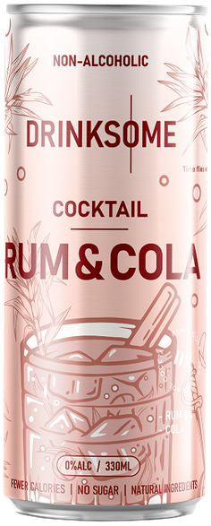 Изображение товара Газированная вода Rum&Cola безалкогольный коктейль Drinksome